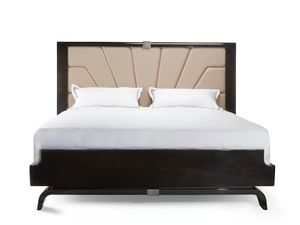 MATIGNON - Double bed with upholstered headboard - Bed frame by HUGUES CHEVALIER