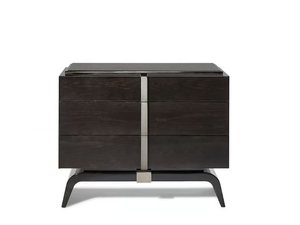 MATIGNON - Wooden bedside table with drawers - Side table by HUGUES CHEVALIER
