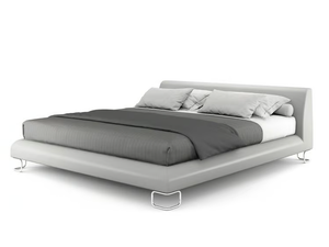 ADD_LOOK - Upholstered leather double bed - Bed frame by i 4 Mariani