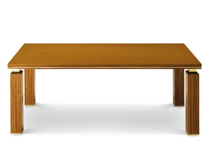 ARES - Square wooden meeting table with leather top - Table by i 4 Mariani