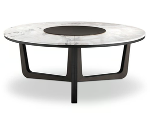 ASCOT - Round marble dining table with Lazy Susan - Table by i 4 Mariani