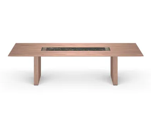 CARTESIANO - Rectangular wooden meeting table - Table by i 4 Mariani