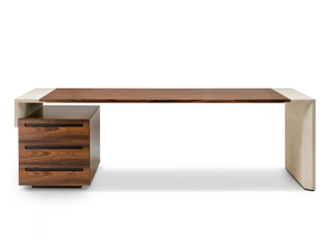 CROSSING - Rectangular wooden office desk with drawers - Desk by i 4 Mariani