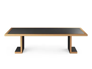 ELITE - Rectangular leather covered meeting table - Table by i 4 Mariani