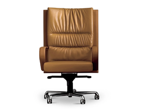 GINZA - Swivel leather executive chair with armrests - Office Chair by i 4 Mariani