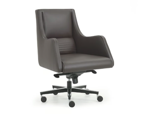 IBIS - Swivel leather executive chair with castors - Office Chair by i 4 Mariani