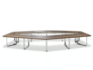 LEADER - Modular wooden meeting table with cable management - Table by i 4 Mariani