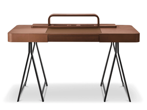 NAPA - Tanned leather covered secretary desk with drawers - Desk by i 4 Mariani