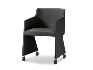 OPHY - Leather training chair with castors - Chair by i 4 Mariani
