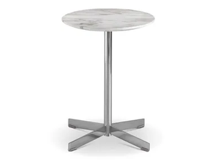 OYSTER - Round and high side table with marble top - Coffee table by i 4 Mariani