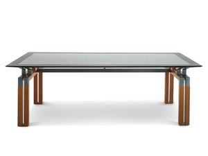 PASO DOBLE - Rectangular wooden executive desk with leather top - Desk by i 4 Mariani