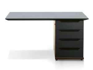 PASO DOBLE - Tanned leather covered office drawer unit - drawer by i 4 Mariani