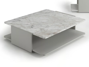 SELLA - Low square marble coffee table - Coffee table by i 4 Mariani