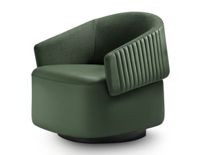TWIBE - Fabric and leather easy chair with armrests - Armchair by i 4 Mariani
