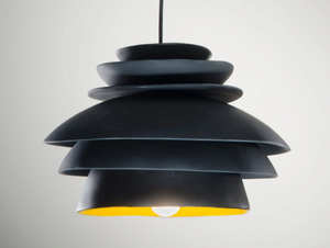 BLACK ARGIALDI - LED handmade ceramic pendant lamp - Ceiling lamp by ICI ET LÀ