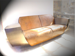 EASY ONE - 2 seater leather sofa - Sofa by ICI ET LÀ