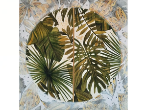 FLOWER CIRCLE #5B - Contemporary style canvas Painting - Styling by ICI ET LÀ