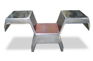 INVADER - Stainless steel chair with armrests - Chair by ICI ET LÀ