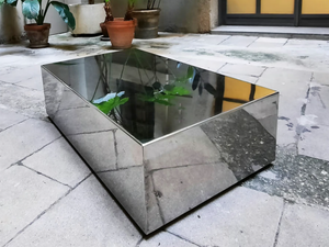 MONOLITH - Low rectangular stainless steel coffee table - Coffee table by ICI ET LÀ