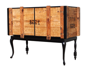 THE BLACK - Reclaimed wood sideboard with doors - Cabinet by ICI ET LÀ