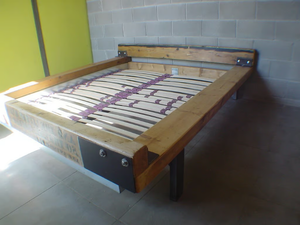 THE BUILDER BED - Wooden double bed - Bed frame by ICI ET LÀ
