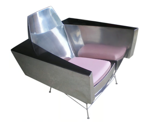 THE HOT SEAT - Stainless steel armchair with armrests - Armchair by ICI ET LÀ