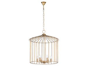 CAGE 01 IN - Brass pendant lamp - Ceiling lamp by Il Bronzetto