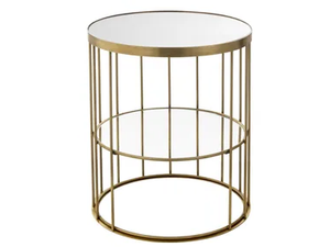 CAGE 05 BED - Round brass coffee table - Coffee table by Il Bronzetto