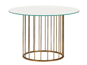 CAGE 06 - Round brass table - Table by Il Bronzetto