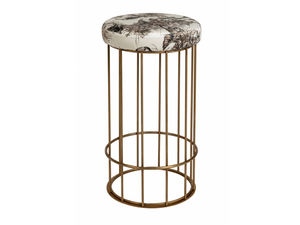 CAGE 09 - Brass stool with footrest - Stool by Il Bronzetto