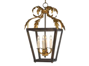LUXURY FOUNDRY CASTLE 921 - Brass and glass pendant lamp - Ceiling lamp by Il Bronzetto