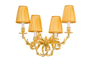 LUXURY FOUNDRY PALMIRA 705 - Brass and fabric wall lamp - Wall lamp by Il Bronzetto