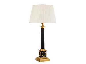 LUXURY FOUNDRY PALMIRA 746 - Brass and fabric table lamp - Table lamp by Il Bronzetto