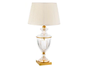 LUXURY FOUNDRY REGGIA 841 - Crystal and fabric table lamp - Table lamp by Il Bronzetto