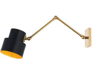 SATELLITE 03JOINT - Brass wall light with swing arm - Wall lamp by Il Bronzetto