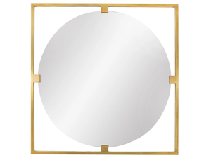 TIMELESS URBAN 50 - Round framed brass mirror - Accessories by Il Bronzetto