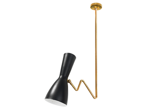 WORMHOLE 07 Tris - Swivel brass pendant lamp - Ceiling lamp by Il Bronzetto