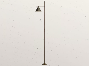 CONE 286.20 - LED brass garden lamp post - Floor lamp by Il Fanale