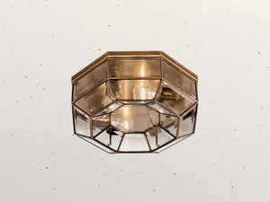 RILEGATO 379.00.80 - Brass and glass ceiling light - Ceiling lamp by Il Fanale