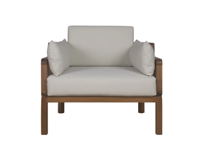 DUAL - Fabric garden armchair with armrests - Armchair by Il Giardino di Legno