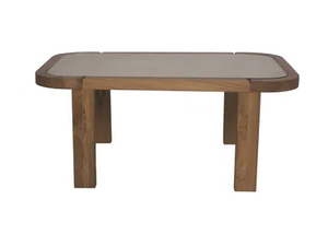 DUAL - Rectangular wood and glass garden side table - Side table by Il Giardino di Legno