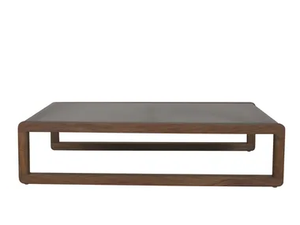 DUAL - Rectangular wood and glass garden side table - Side table by Il Giardino di Legno