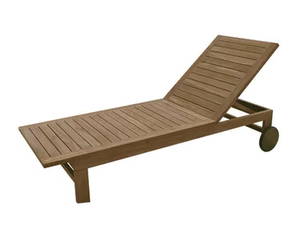 IPANEMA - Recliner wooden sun lounger with castors - Armchair by Il Giardino di Legno