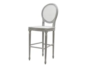 MOZAIC - Solid wood stool with footrest - Stool by Il Giardino di Legno