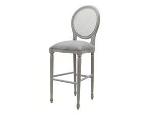 MOZAIC - Solid wood stool with footrest - Stool by Il Giardino di Legno