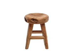RADICE - Low teak garden stool - Stool by Il Giardino di Legno