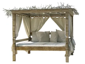 SENTOSA - Canopy garden bed - Bed frame by Il Giardino di Legno