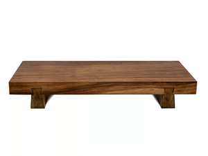SUAR - Low solid wood garden side table - Side table by Il Giardino di Legno