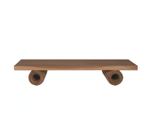 SUAR - Rectangular low Suar wood garden side table - Side table by Il Giardino di Legno