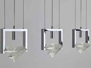 ELEMENTS OF LOVE H3 - LED - Metal pendant lamp with crystals - Ceiling lamp by ILFARI